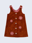 One Friday Kids Girls Brown Solid Dress