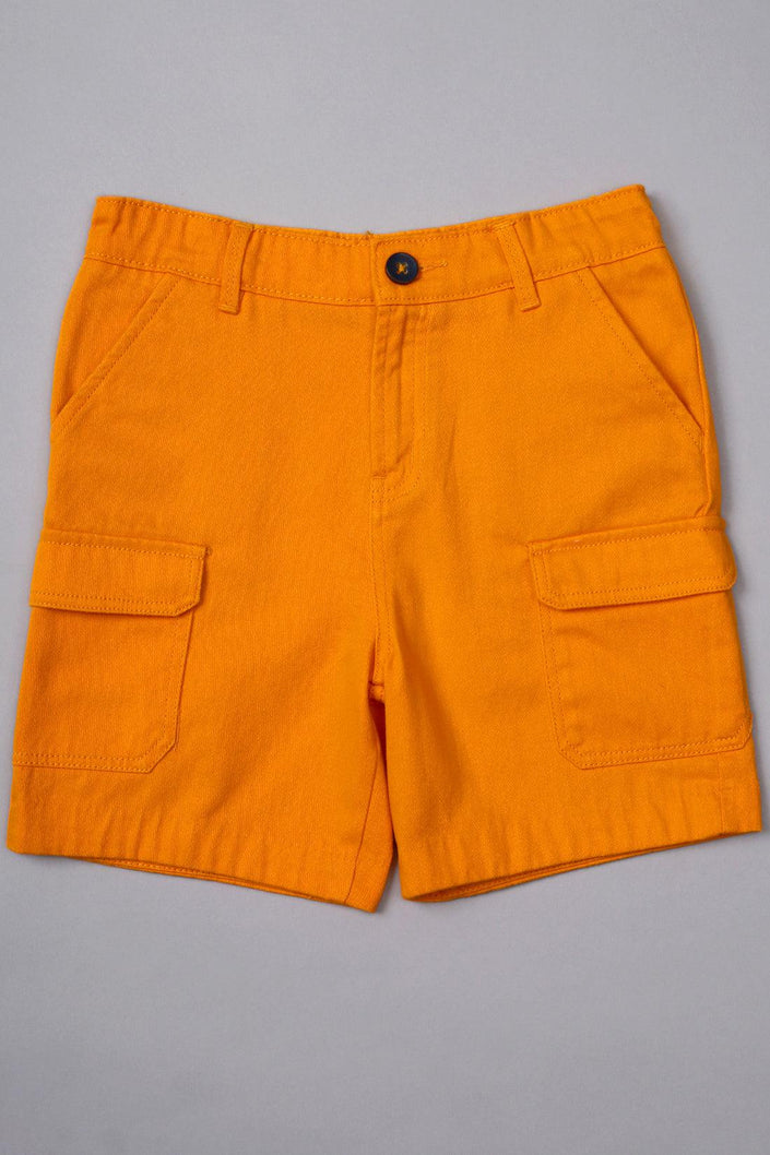 One Friday Kids Boys Orange Shorts with cargo pockets - One Friday World