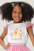 One Friday Kids Girls White Candy Top