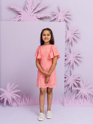 One Friday Kids Girls Peach Dress - One Friday World