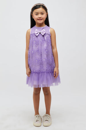 One Friday Girls Purple Summer Dress - One Friday World