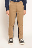 One Friday Varsity Chic Beige Striped Side Detail Trousers for Boys - One Friday World