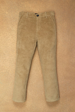 One Friday Kids Boys Beige 100% Cotton Corduroy Trouser