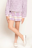 One Friday Varsity Chic Checkered Charm Shorts for Girls - One Friday World