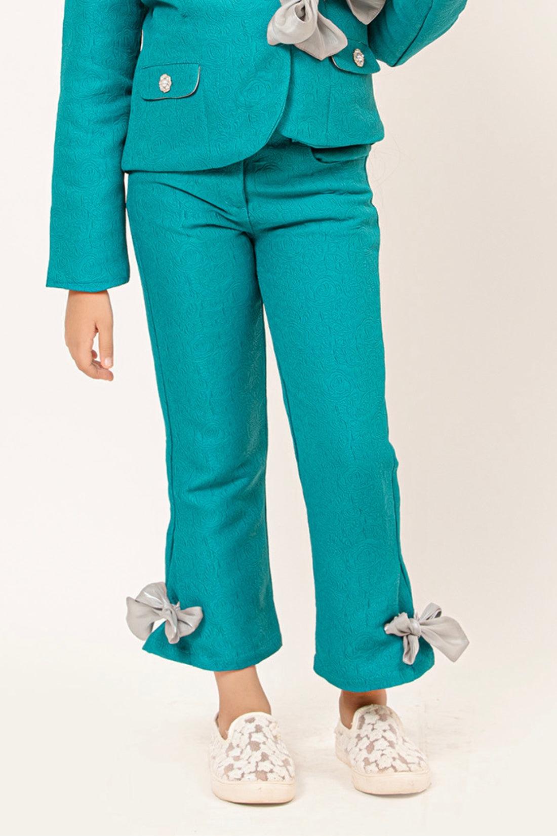 One Friday Whimsical Teal Trousers - One Friday World