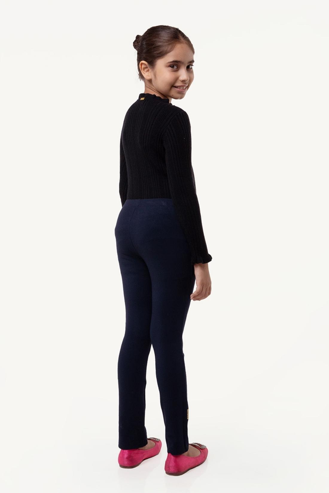 One Friday Navy Blue Solid Jegging - One Friday World