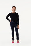 One Friday Navy Blue Solid Jegging - One Friday World