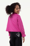 One Friday Kids Girls Pink Full Sleeves Cotton Sweat Shirt