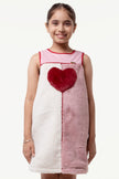 One Friday Kids Girls Pink Round Neck Dress