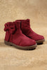 One Friday Girls Maroon Solid Boots