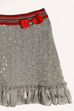 One Friday Kids Girls Silver Sequins Skirt - One Friday World