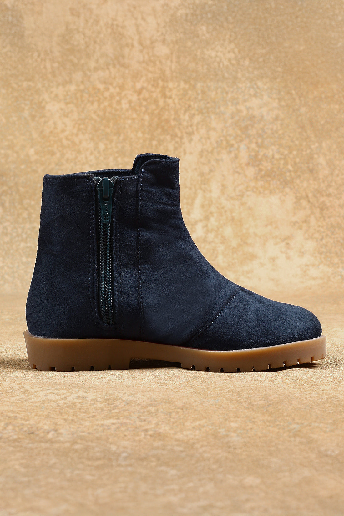 One Friday Girls Navy Blue Solid Boots