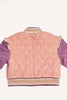 One Friday Kids Girls Peach Heart Shape Quilted Jacket