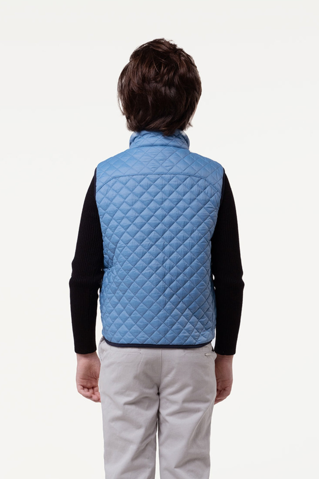 One Friday Kids Boys Half Sleeve Blue Quilted Jacket