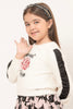 One Friday Kids Girls Off White Knitted Nylon Sweater