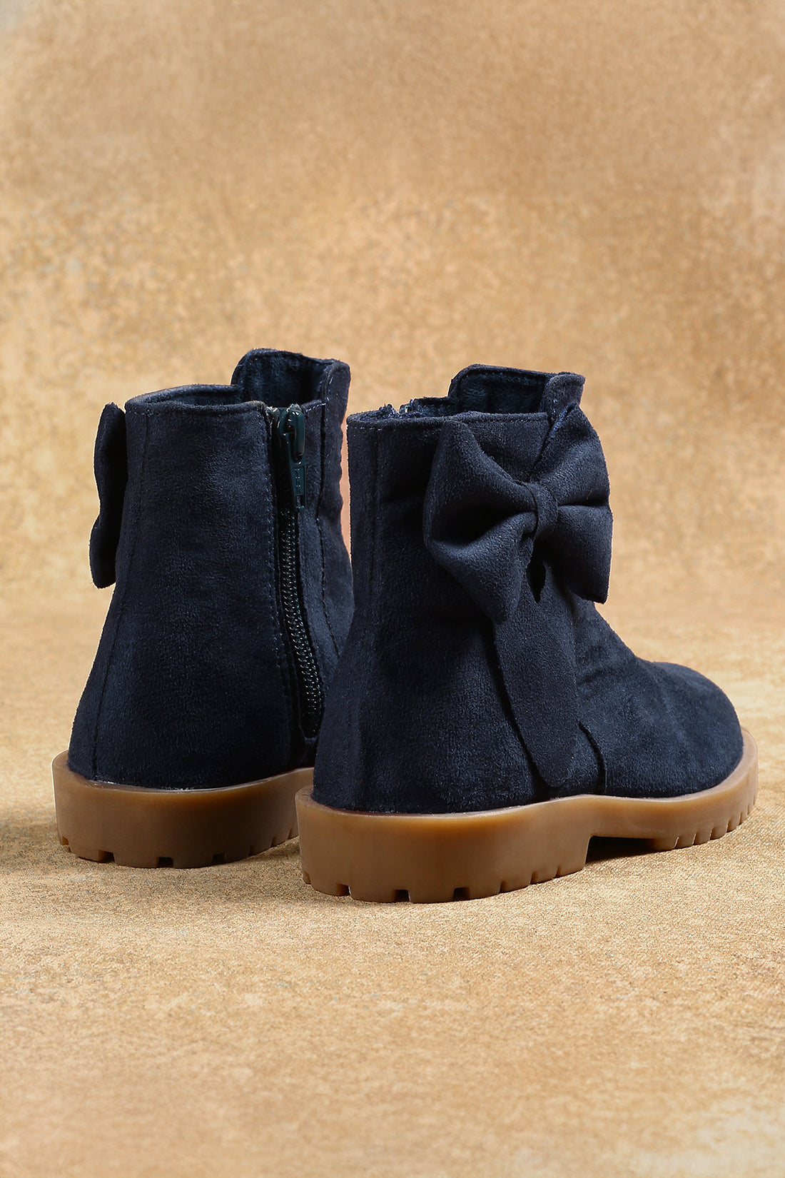 One Friday Girls Navy Blue Solid Boots