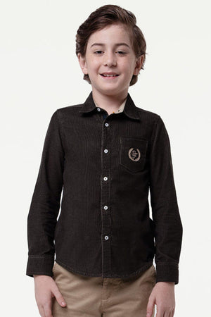 One Friday Kids Boys Green Woven Cotton Shirt - One Friday World