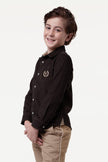 One Friday Kids Boys Green Woven Cotton Shirt - One Friday World