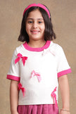 One Friday Kids Girls White Solid Top