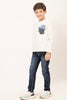 One Friday Kids Boys Off White Knitted Cotton T-shirt - One Friday World