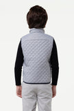 One Friday Kids Boys Half Sleeve Grey Quilted Jacket