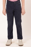 One Friday Kids Boys Navy Blue Woven Polyester Trouser - One Friday World