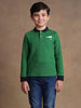 One Friday Kids Boys Green Solid T-shirt