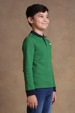 One Friday Kids Boys Green Solid T-shirt