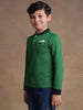 One Friday Kids Boys Green Solid T-shirt