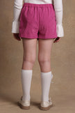 One Friday Kids Girls Pink Pleated Skorts