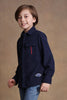 One Friday Kids Boys Navy Blue Corduroy Oversized Shirt