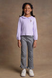 One Friday Kids Girls Peter  Pan Lavender Coloured Top