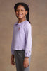 One Friday Kids Girls Peter  Pan Lavender Coloured Top