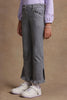 One Friday Kids Girls Grey Frilled Trouser