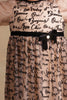 One Friday Kids Girls Beige Writing Print Dress