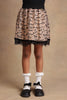 One Friday Kids Girls Beige Text Print Skirt