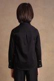 One Friday Kids Boys Black Solid Shirt