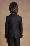 One Friday Kids Boys Black Solid 2Piece Suit