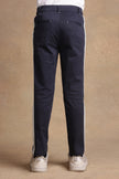 One Friday Kids Boys Navy Blue Solid Trouser