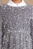 One Friday Kids Girls Grey Sequinned Party Dress