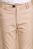 One Friday Kids Boys Beige Solid Trouser