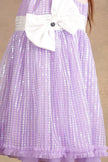 One Friday Kids Girls Lilac Soft-Sequined Dress