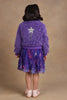 One Friday Kids Girls Purple Fur Jacket