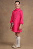 One Friday Kids Girls Pink Solid Dress