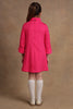 One Friday Kids Girls Pink Solid Dress