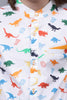 One Friday Kids Boys Off White Cotton Chinese Collar Shirt - One Friday World