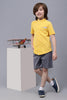 One Friday Kids Boys Yellow Chinese Collar Cotton Shirt - One Friday World