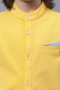 One Friday Kids Boys Yellow Chinese Collar Cotton Shirt - One Friday World