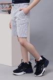 One Friday Kids Boys Blue and White Stripes Cotton Shorts - One Friday World