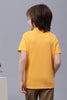 One Friday Kids Boys Yellow Cotton Polo Neck T-shirt